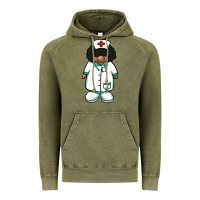Vintage Olive african nurse gnome afro hair Vintage Hoodie - BarkalooDesign
