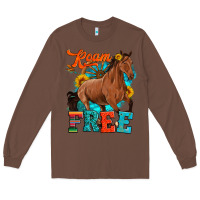 Chestnut roam free galloping Long Sleeve Tee - Artiststas