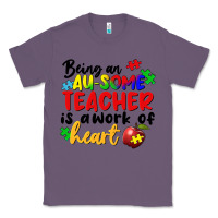Lavender being an au some teacher is a work of the heart Classic Tee - FaDigitalArtStudio