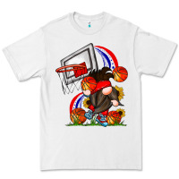 White Basketball Gnome Premium Tee - CowhideDigitalArt