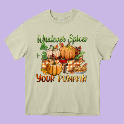 Whatever Spices Your Pumpkin Heavy Core Tee Designed By Bundleandbundleshop