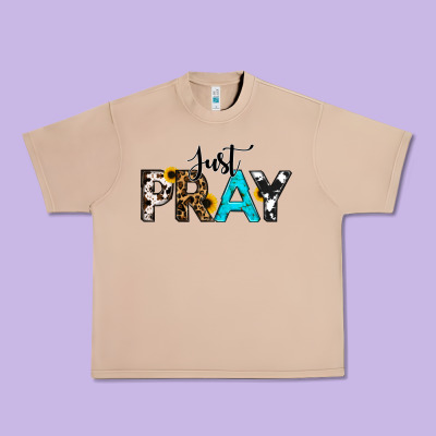 Just Pray Urban Heavy Tee Designed By Ranaportraitstore