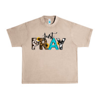 French Oak Just Pray Urban Heavy Tee - RanaPortraitStore