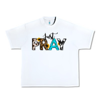 White Just Pray Urban Heavy Tee - RanaPortraitStore