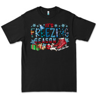 Black It's Freezing Season Premium Tee - CowhideDigitalArt