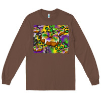 Chestnut mardi gras cake glitterleopard and cowhide background Long Sleeve Tee - Artiststas