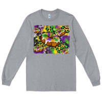 Heather Grey mardi gras cake glitterleopard and cowhide background Long Sleeve Tee - Artiststas