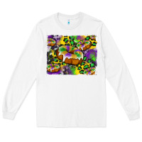 White mardi gras cake glitterleopard and cowhide background Long Sleeve Tee - Artiststas