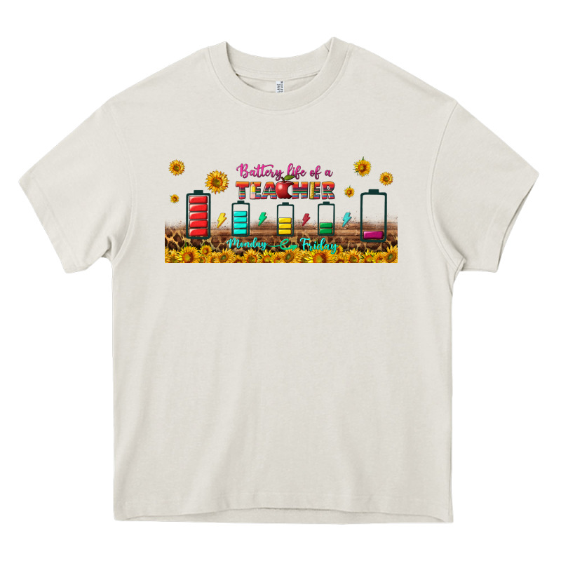 Battery Life Of A Teacher Libbey Glass Heavy Core Tee by BundleAndBundleShop | Teevron
