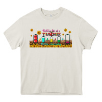 Cream battery life of a teacher libbey glass Heavy Core Tee - BundleAndBundleShop