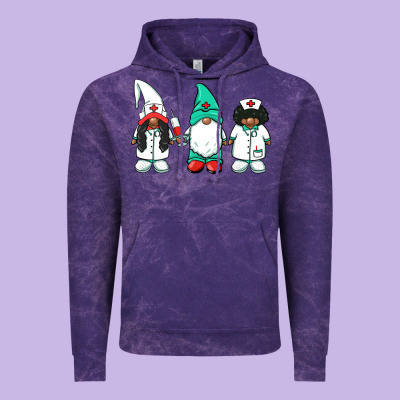 African American Nurse Gnomies Medical Gnomies Vintage Hoodie Designed By Barkaloodesign