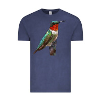 Vintage Denim Ruby Throated Hummingbird Bird Vintage Tee - LillyAllenDesigns