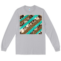 Moon Dust turquoise glitter leopard and cowhide Long Sleeve Tee - Artiststas