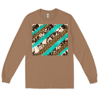 Toasted Coconut turquoise glitter leopard and cowhide Long Sleeve Tee - Artiststas