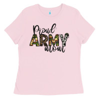 Bubblegum Pink proud Army mom Ladies Tee - CowhideDigitalArt
