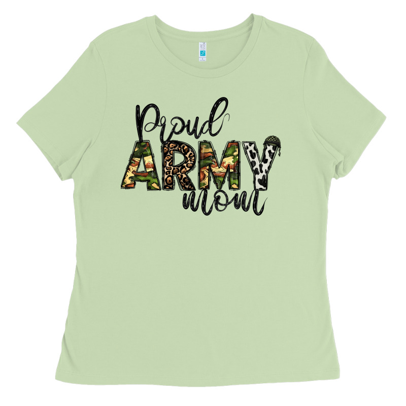 Proud Army Mom Ladies Tee by CowhideDigitalArt | Teevron
