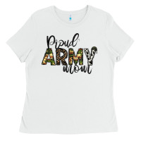 White proud Army mom Ladies Tee - CowhideDigitalArt