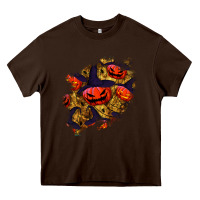 Chocolate Brown halloween pumpkin patch  2 Heavy Core Tee - BundleAndBundleShop