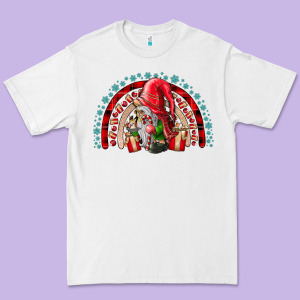 Christmas Gnome Premium Tee Designed By Cowhidedigitalart