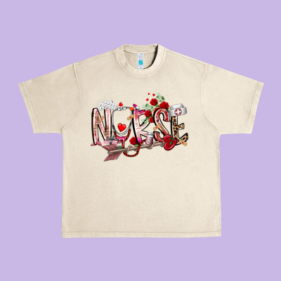 Nurse Valentines Day Urban Heavy Tee Designed By Racoondesign