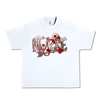White nurse valentines day Urban Heavy Tee - RacoonDesign