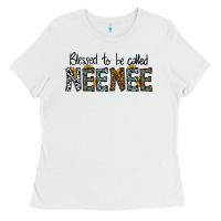 White blessed to be called neenee Ladies Tee - CowhideDigitalArt