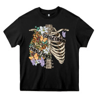 Black inhale peace exhale chaos chest Heavy Core Tee - FaDigitalArtStudio