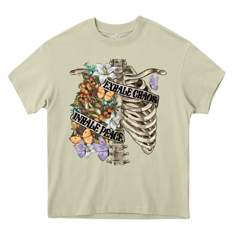 Inhale Peace Exhale Chaos Chest Heavy Core Tee by FaDigitalArtStudio | Teevron