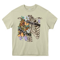 Mossy inhale peace exhale chaos chest Heavy Core Tee - FaDigitalArtStudio