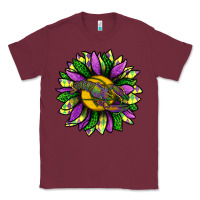 Burgundy Mardi Gras Sunflower With Crawfish Classic Tee - BundleAndBundleShop
