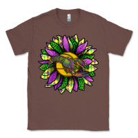Chestnut Mardi Gras Sunflower With Crawfish Classic Tee - BundleAndBundleShop