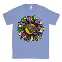 Colony Blue Mardi Gras Sunflower With Crawfish Classic Tee - BundleAndBundleShop
