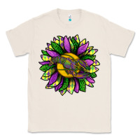 Natural Mardi Gras Sunflower With Crawfish Classic Tee - BundleAndBundleShop