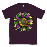 Plum Mardi Gras Sunflower With Crawfish Classic Tee - BundleAndBundleShop