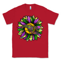 Red Mardi Gras Sunflower With Crawfish Classic Tee - BundleAndBundleShop
