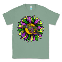 Sage Mardi Gras Sunflower With Crawfish Classic Tee - BundleAndBundleShop
