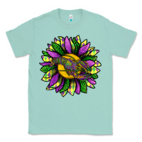 Seafoam Mardi Gras Sunflower With Crawfish Classic Tee - BundleAndBundleShop
