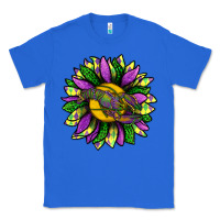 True Royal Mardi Gras Sunflower With Crawfish Classic Tee - BundleAndBundleShop