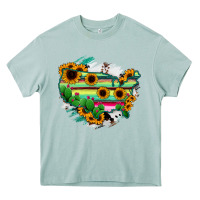 Arona America Map Sunflower Cactus Serape Heavy Core Tee - RanaPortraitStore