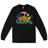 Black hairboss western sunflowers hairdresser Long Sleeve Tee - Artiststas