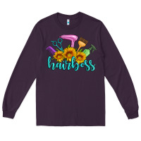 Plum hairboss western sunflowers hairdresser Long Sleeve Tee - Artiststas