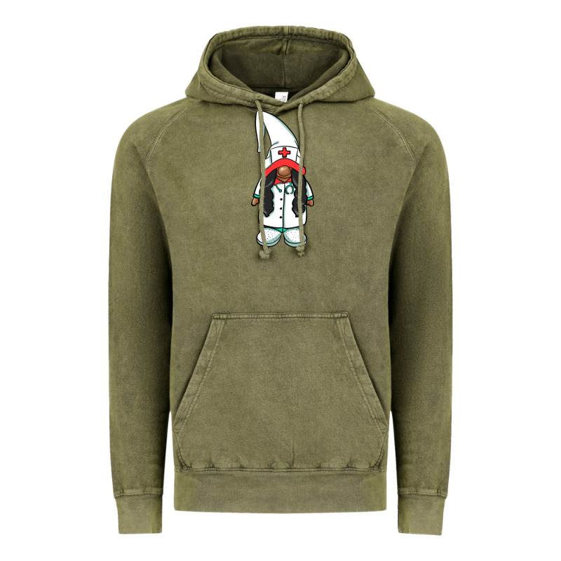 African American Nurse Gnome Vintage Hoodie by BarkalooDesign | Teevron