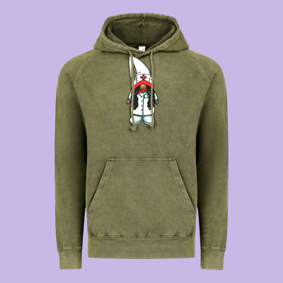 African American Nurse Gnome Vintage Hoodie Designed By Barkaloodesign