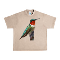 French Oak Ruby Throated Hummingbird Bird Urban Heavy Tee - LillyAllenDesigns