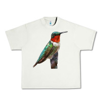 Pistachio Ruby Throated Hummingbird Bird Urban Heavy Tee - LillyAllenDesigns
