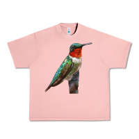Salmon Ruby Throated Hummingbird Bird Urban Heavy Tee - LillyAllenDesigns