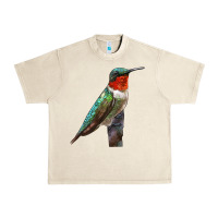 Sandshell Ruby Throated Hummingbird Bird Urban Heavy Tee - LillyAllenDesigns