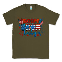 Army Green boom boom baby 4th of july Classic Tee - BarkalooDesign