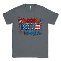 Charcoal Heather boom boom baby 4th of july Classic Tee - BarkalooDesign
