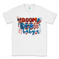 White boom boom baby 4th of july Classic Tee - BarkalooDesign